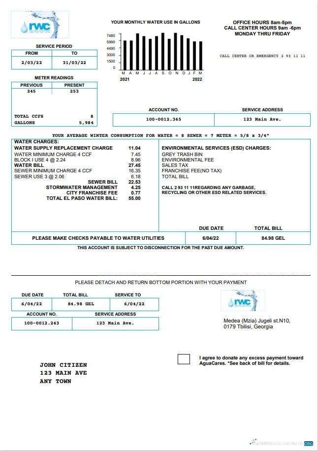 download download Georgia RWC water bill